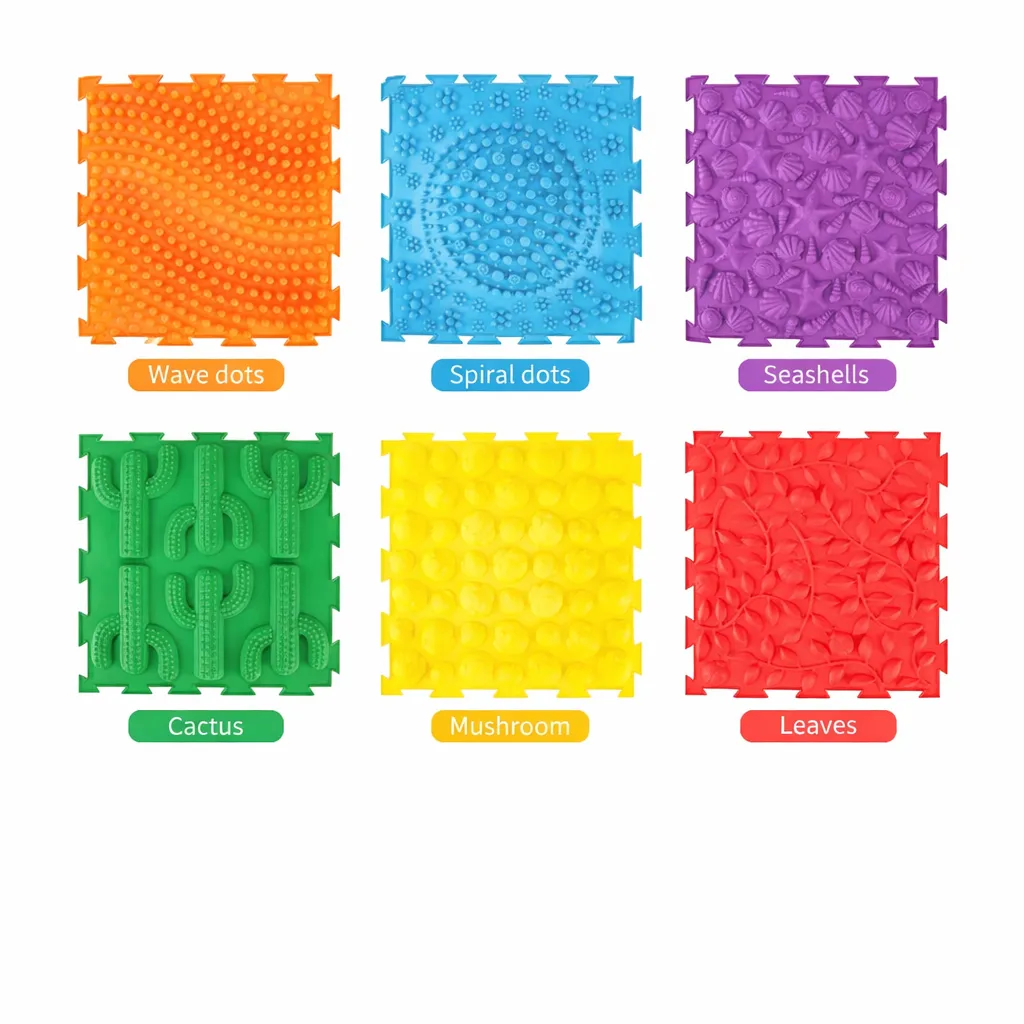 Textured Sensory Floor Mats – Set of 6 Pcs