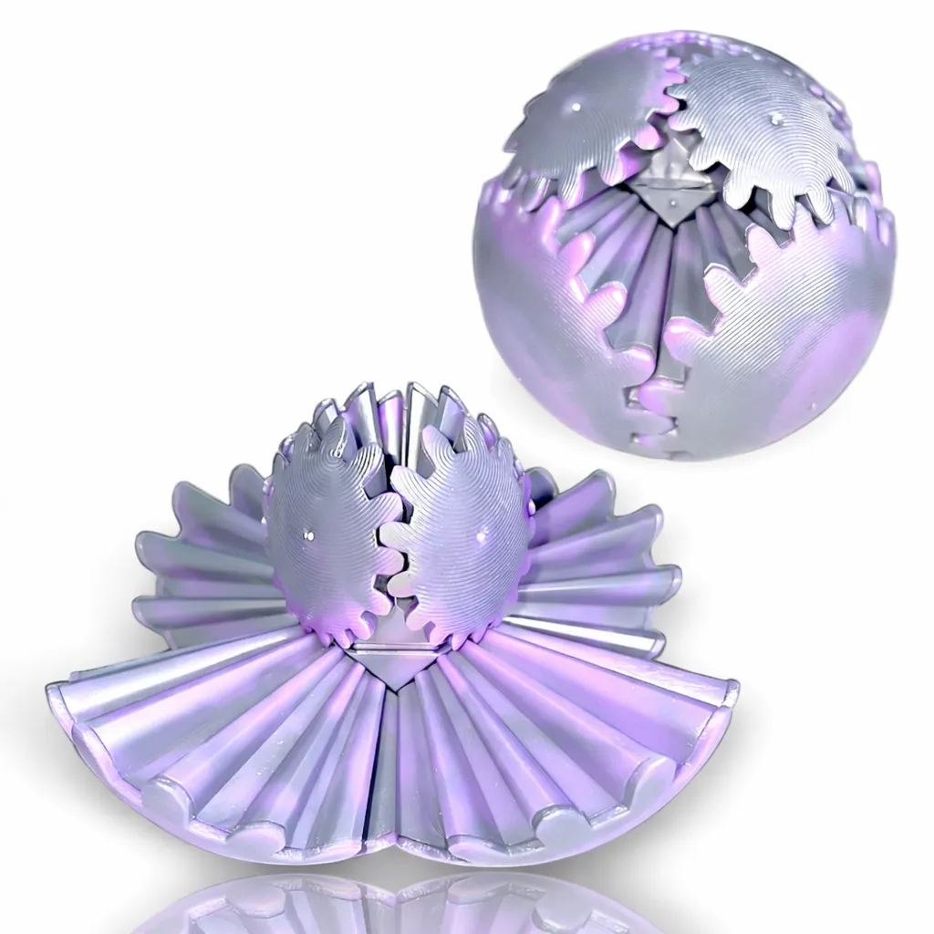 [T028] Stretchy Gear Ball (Purple)