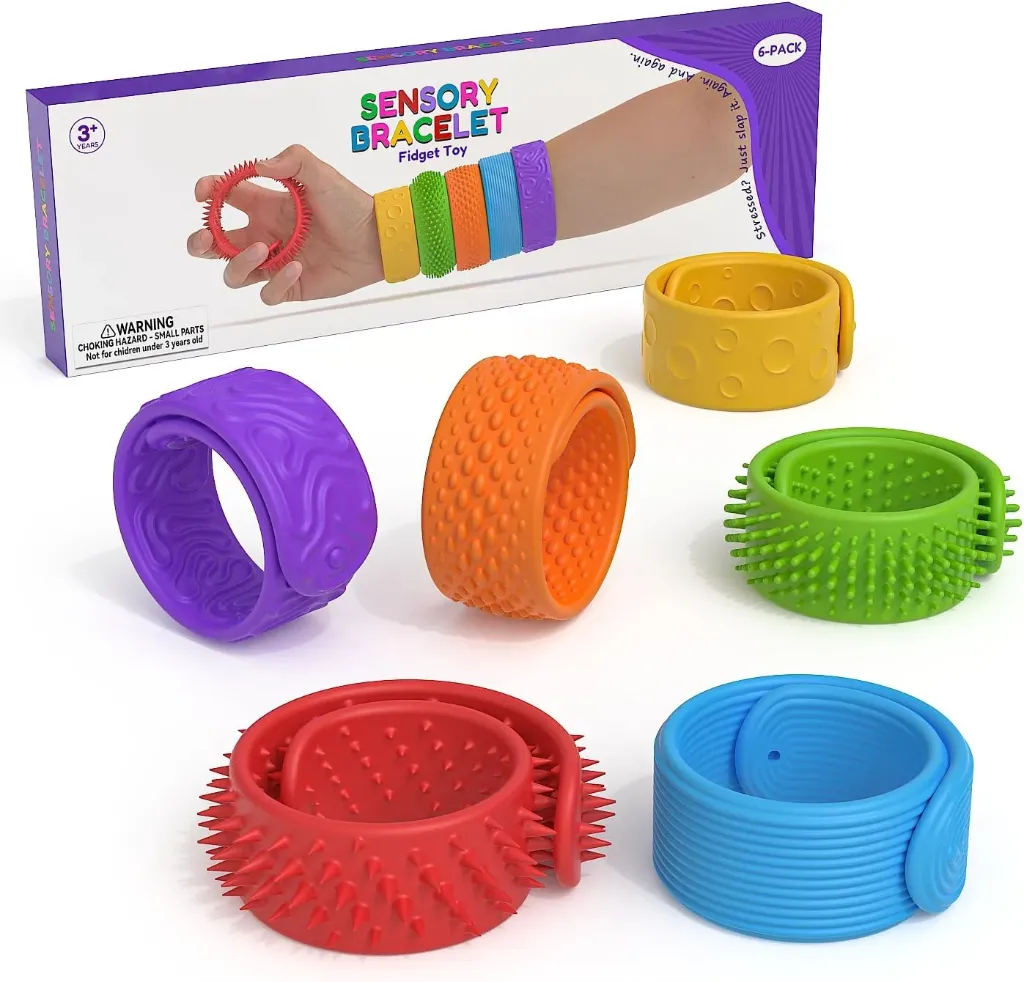 FlexiCalm Textured Sensory Fidget Strips – Set of 6