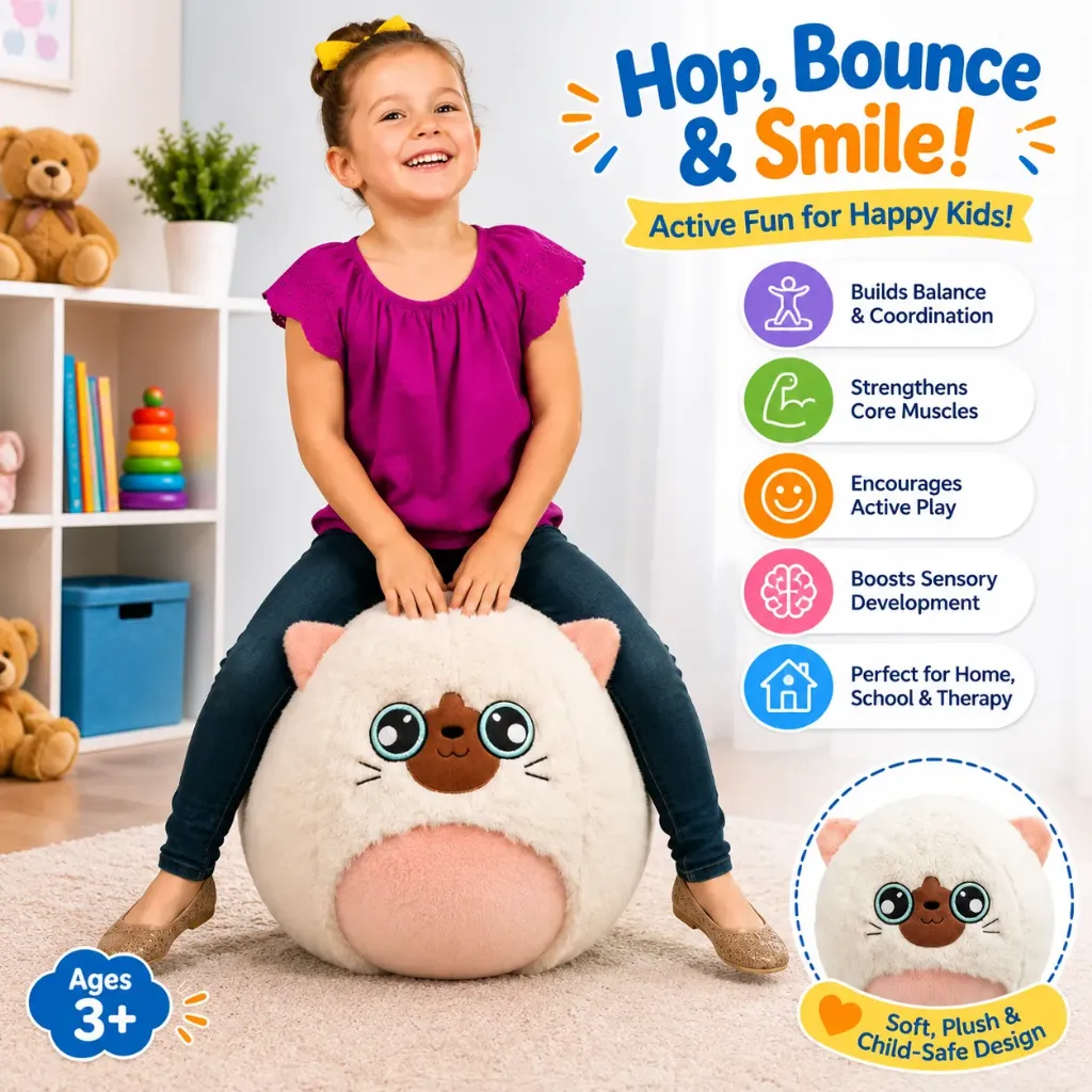 Pop-Up Sensory Ball (Cream Cat)