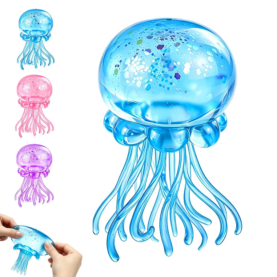 Glitter Jellyfish Squishy (Blue)