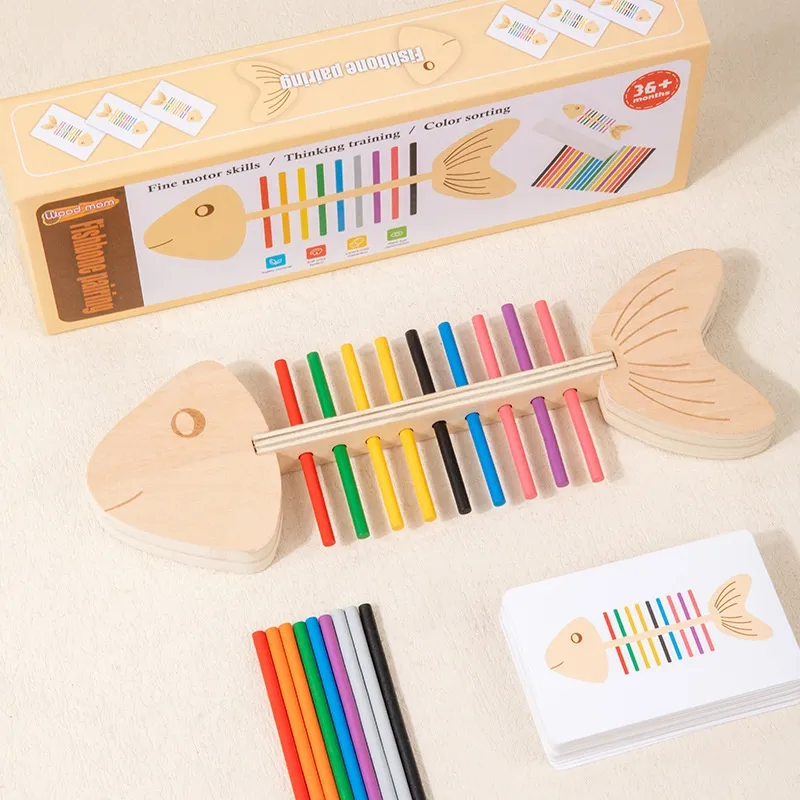[T004] Colour Sorting & Fine Motor Fish Board